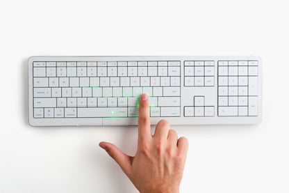 CLEVETURA CLVX 1 RGB Touch-Tastatur MacOS Windows Linux Weiß