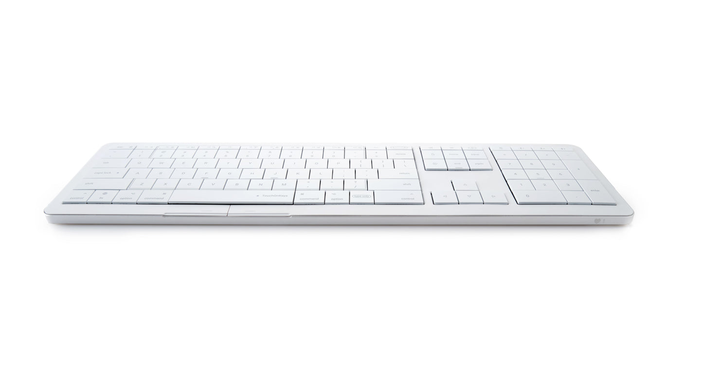 CLEVETURA CLVX 1 RGB Touch-Tastatur MacOS Windows Linux Weiß