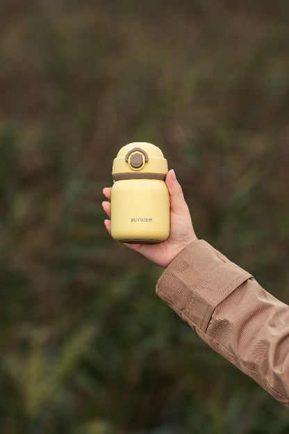 Thermoflasche Thermoskanne für Kinder für die Handtasche 200 ml Buydeem TAN200 hellgelb