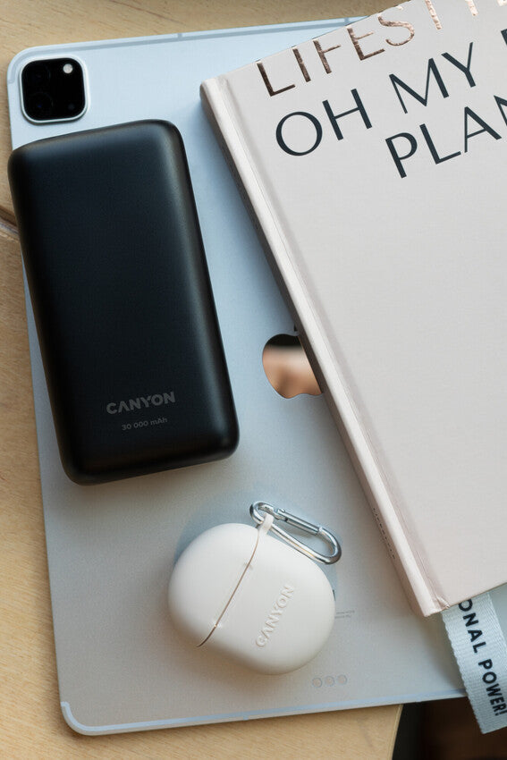 Power bank 30000 mAh PD 20W QC 3.0 LED Canyon PB 301 black