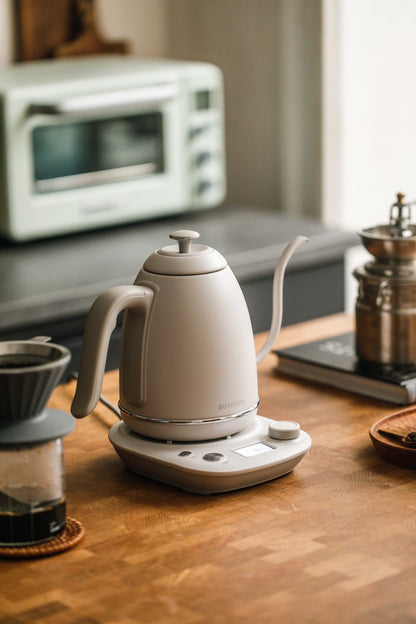 Buydeem K821 Gooseneck Electric Kettle with Temperature Control, Pastel Cream