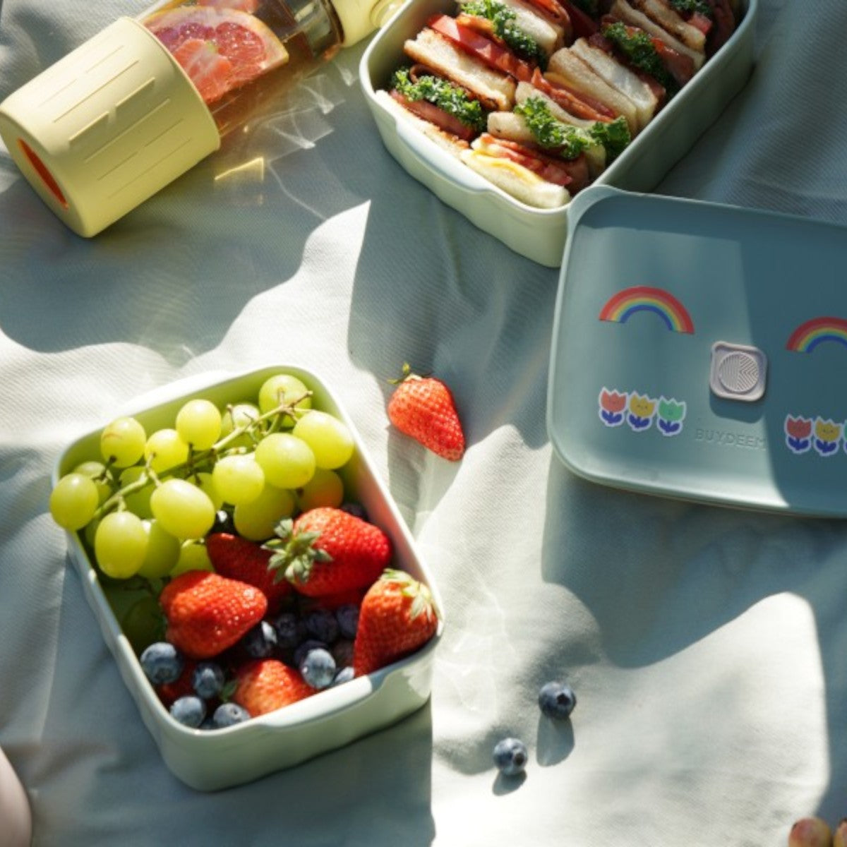 810 ml Buydeem CT1006 Ceramic Food Container Pastel Green