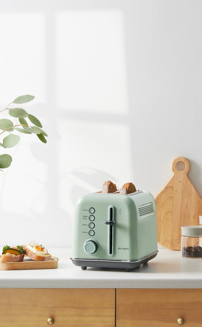 Buydeem Toaster DT620E Auftaufunktion 7 Stufen 900W Pastellgrün