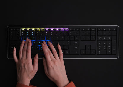 CLEVETURA CLVX 1 RGB Touch-Tastatur Windows/MacBook iMac Schwarz