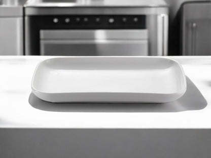Buydeem CT1004 Porcelain Serving and Cooking Plate, White