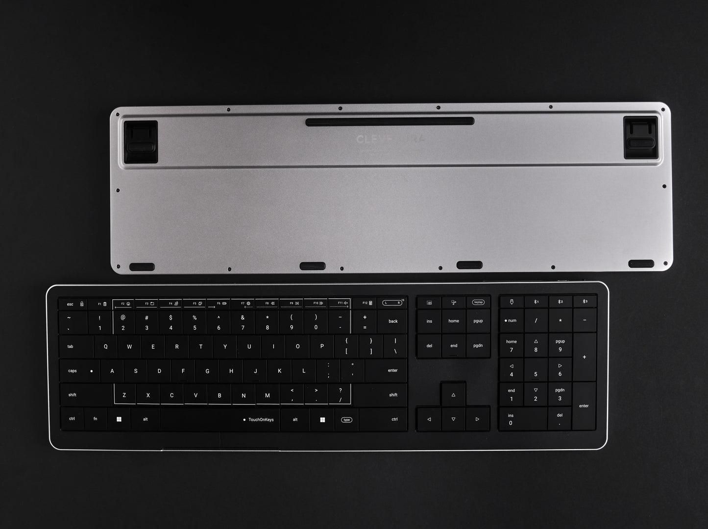 CLEVETURA CLVX 1 RGB Touch-Tastatur Windows/MacBook iMac Schwarz
