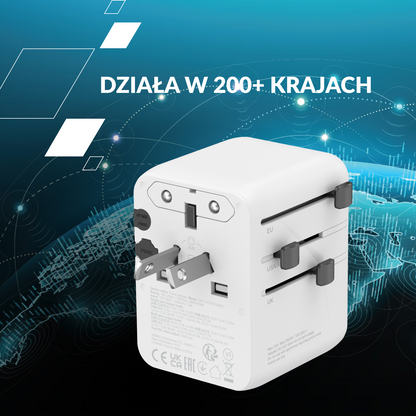 Canyon OnTour 70W EU/UK/US/AUS Travel Adapter White