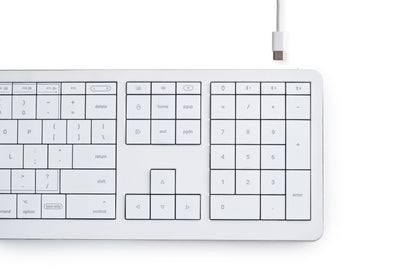 CLEVETURA CLVX 1 RGB Touch-Tastatur MacOS Windows Linux Weiß