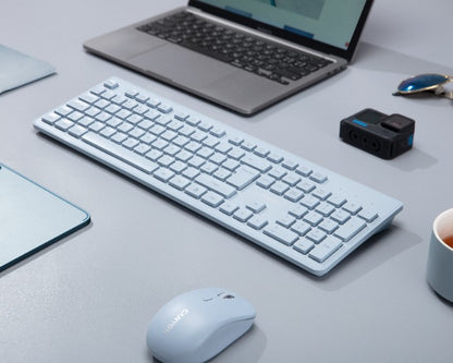 Canyon HKB-W01 leise kabellose 2,4-GHz-Tastatur für die Arbeit, blau