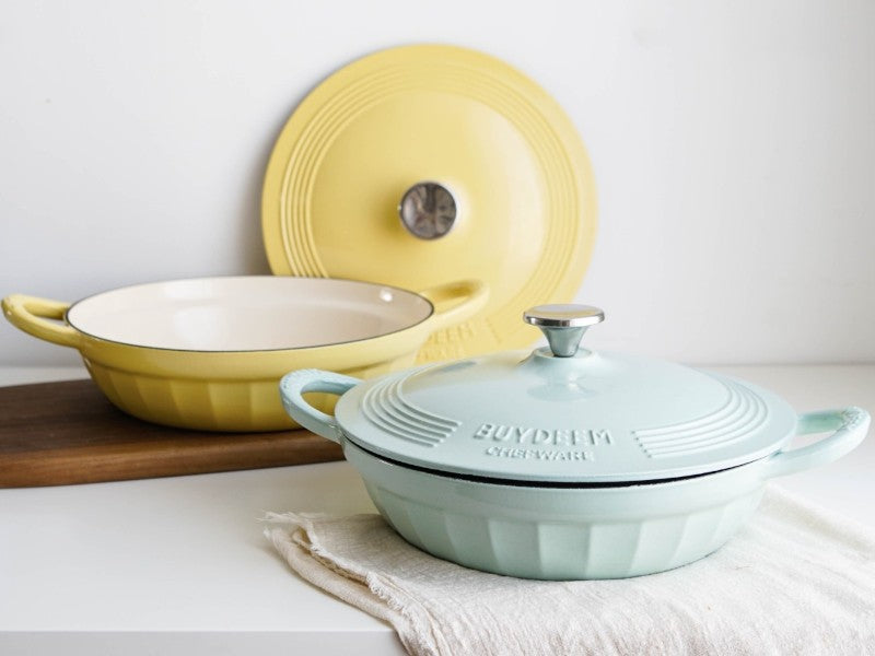 Buydeem CP581 Enameled Cast Iron Pot 3.3L Pastel Green