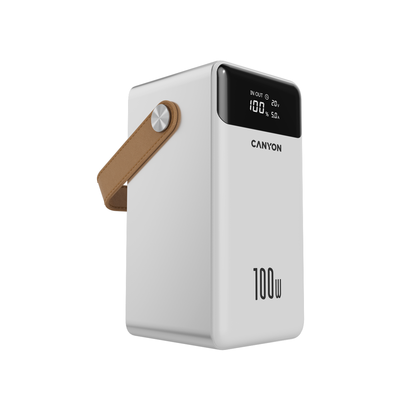 Power bank 60000 mAh PD 100W aluminum Canyon OnPower 610 white