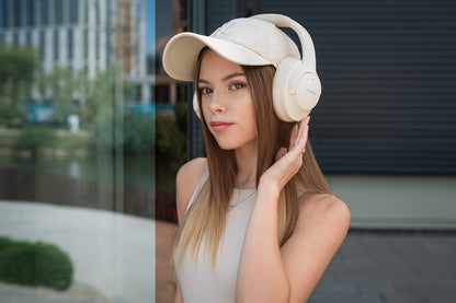 Kabellose Over-Ear-Kopfhörer ANC Canyon OnRiff 10 Beige
