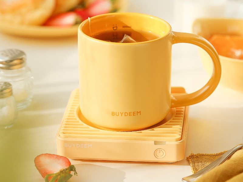 Keramiktasse 300 ml Buydeem CD1018 für Kaffee und Tee Pastellgelb