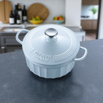 Buydeem Gusseisen-Emaille-Topf CP521, 2,9 l, Pastellblau