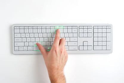 CLEVETURA CLVX 1 RGB Touch-Tastatur MacOS Windows Linux Weiß