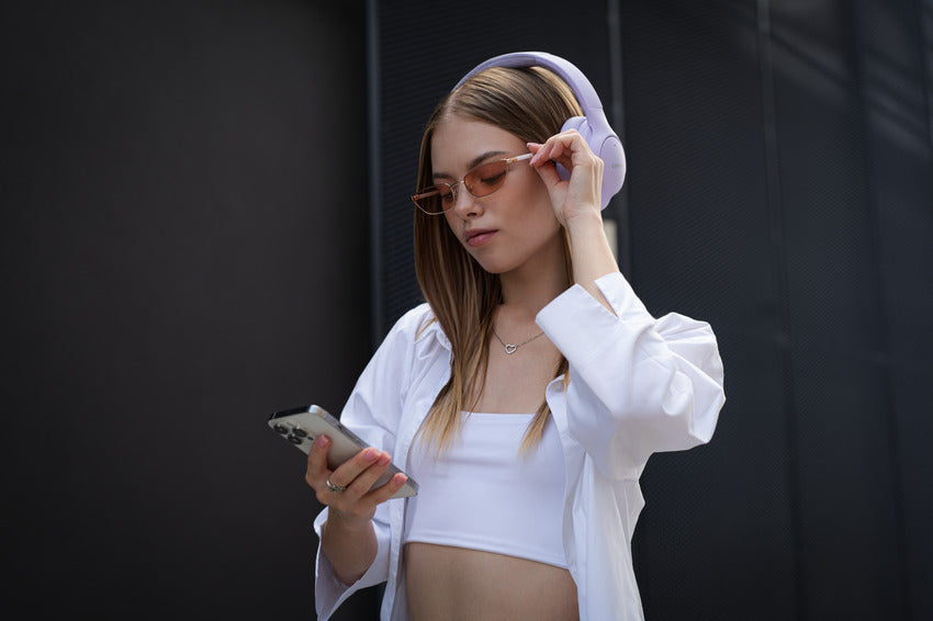 Canyon OnRiff 10 kabellose ANC-Over-Ear-Kopfhörer lila