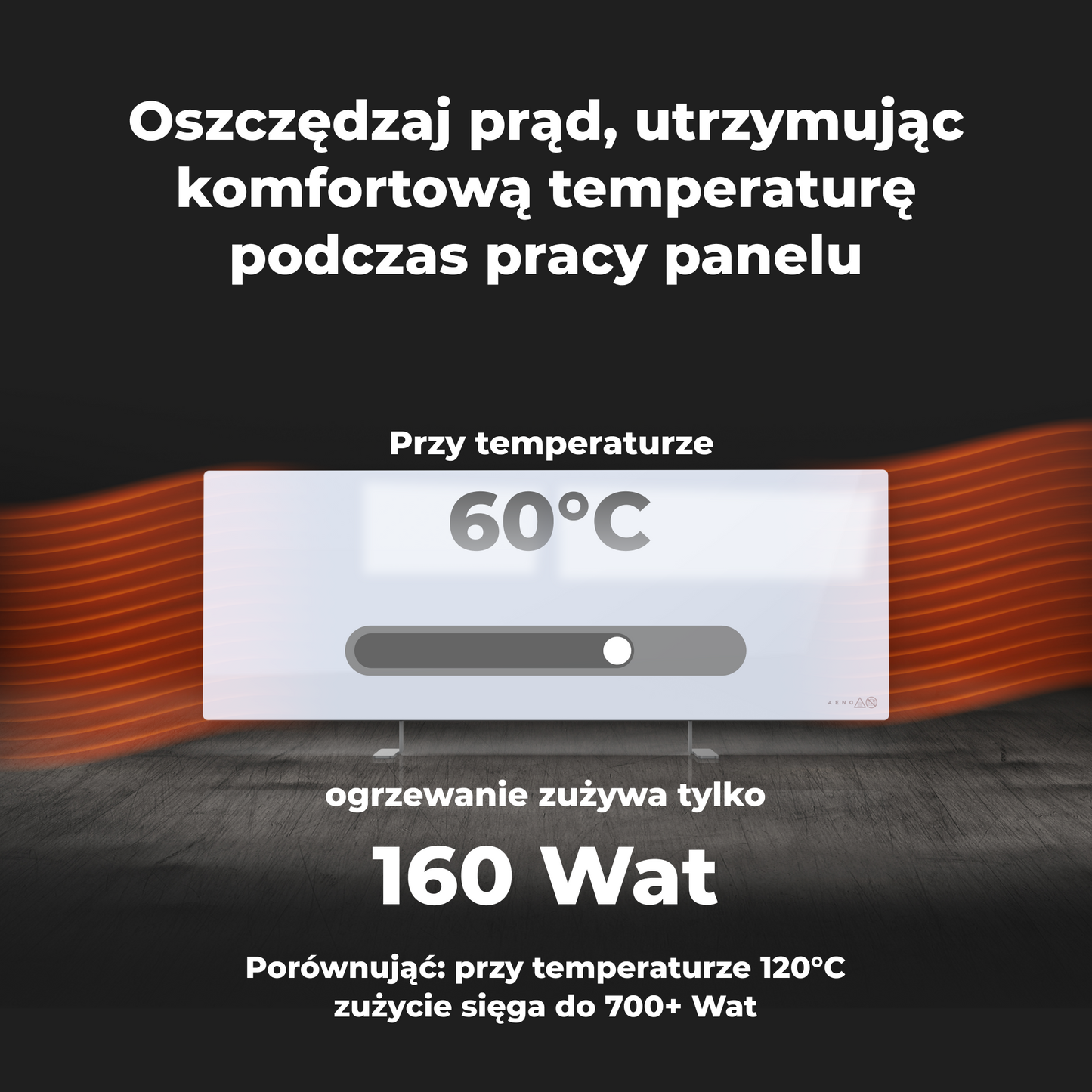Aeno Smart Infrarot-Elektroheizung 700W slim 1cm weiß
