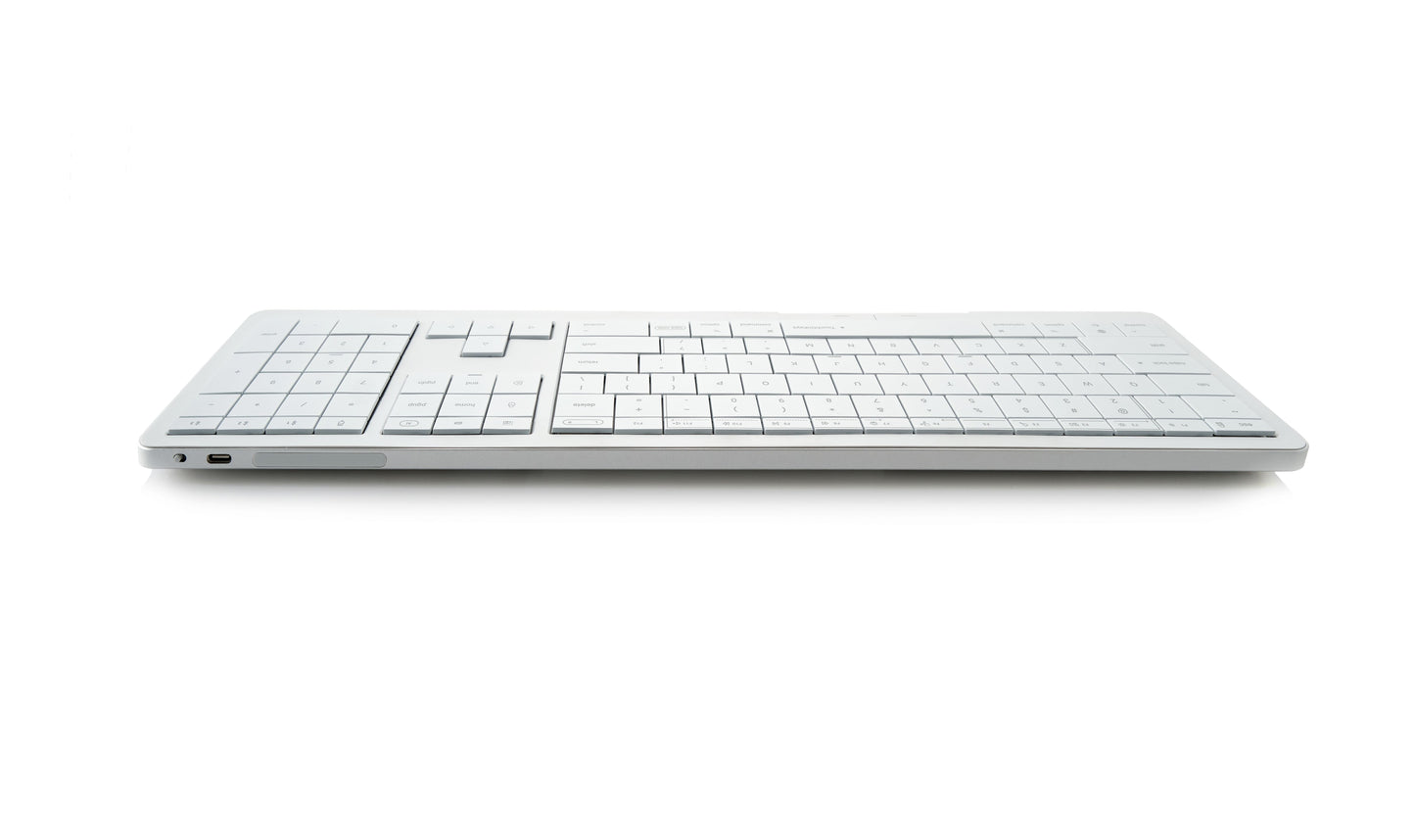 CLEVETURA CLVX 1 RGB Touch-Tastatur MacOS Windows Linux Weiß