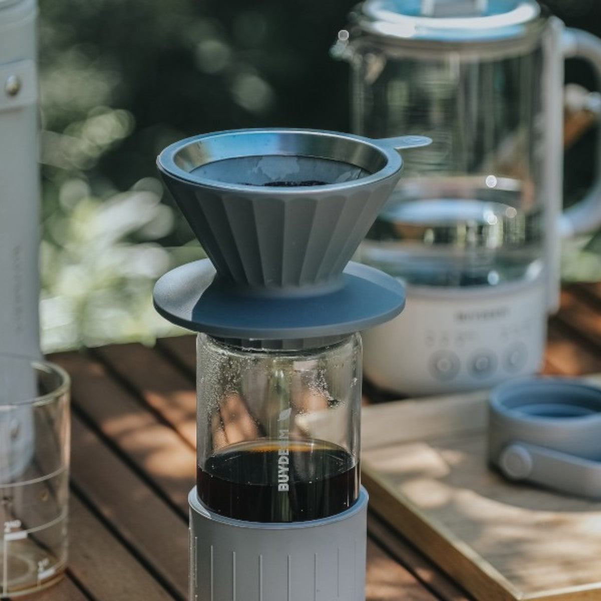 Buydeem CD1024 Pour Over Coffee and Tea Brewer Set 350ml Grey