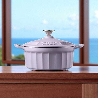 Buydeem CP521 Gusseisen-Emaille-Topf 2,9l Küchengerät Pastell-Lila