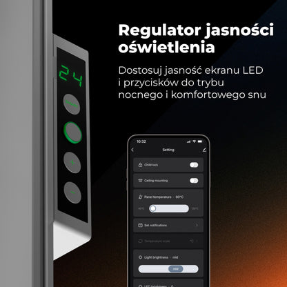 AENO GH11S Quadro Smart 1cm 500W Infrared Electric Heater