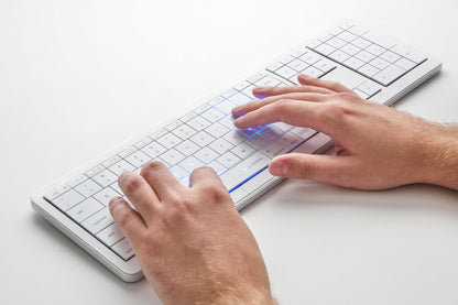 CLEVETURA CLVX 1 RGB Touch-Tastatur MacOS Windows Linux Weiß