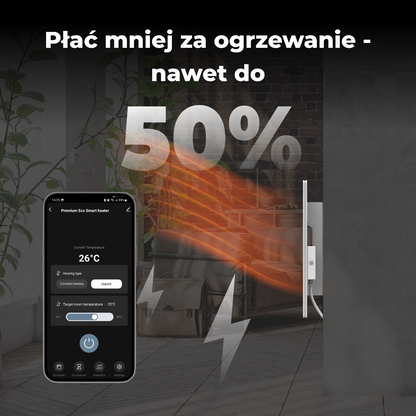 Aeno Smart Infrarot-Elektroheizung 700W slim 1cm weiß