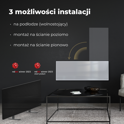 Aeno Smart Infrarot-Elektroheizung 700W slim 1cm weiß