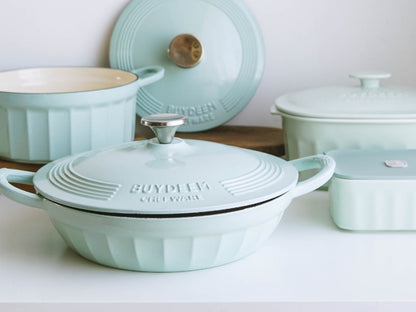 Buydeem CP581 Enameled Cast Iron Pot 3.3L Pastel Green