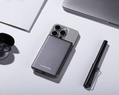 Canyon OnPower 505 Graphite 5000 mAh PD 20W Slim Magsafe Power Bank