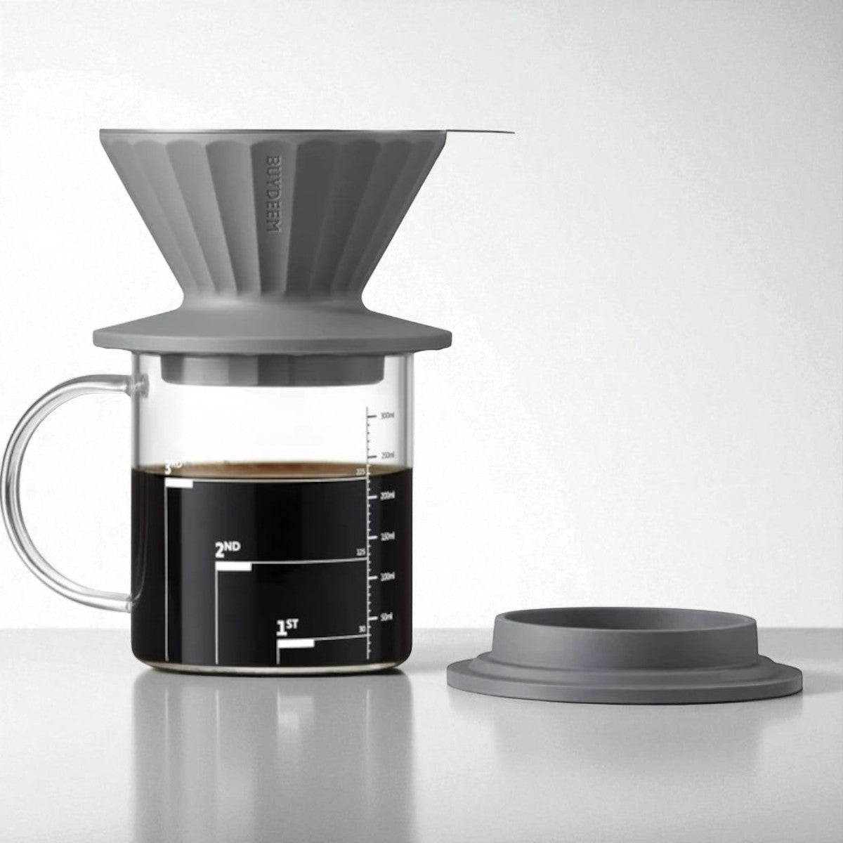 Buydeem CD1024 Pour Over Coffee and Tea Brewer Set 350ml Grey