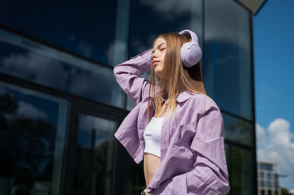Canyon OnRiff 10 kabellose ANC-Over-Ear-Kopfhörer lila