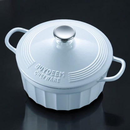 Buydeem Gusseisen-Emaille-Topf CP521, 2,9 l, Pastellblau