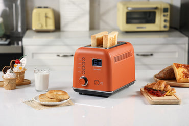 Buydeem DT730E Automatic Toaster 9 Browning Levels 900W Retro Red