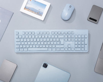 Canyon HKB-W01 leise kabellose 2,4-GHz-Tastatur für die Arbeit, blau