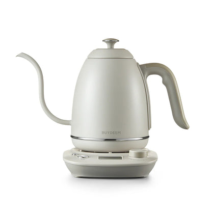 Buydeem K821 Gooseneck Electric Kettle with Temperature Control, Pastel Cream