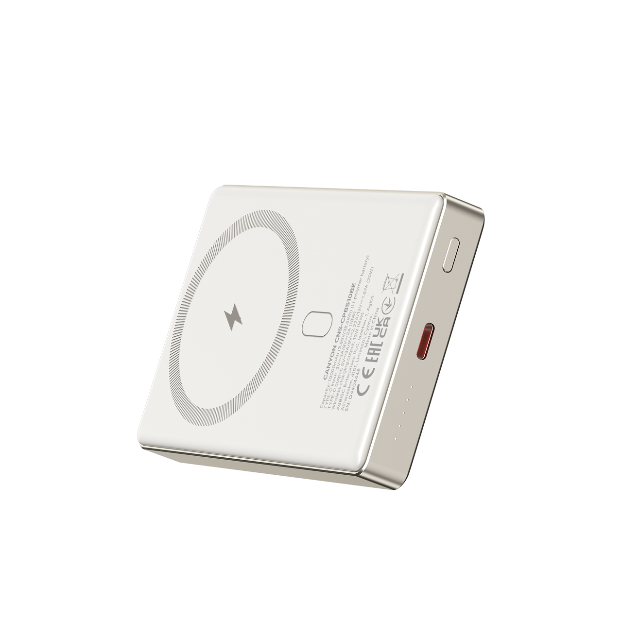 Powerbank 10000 mAh PD20W slim Magsafe Canyon OnPower 510 grau
