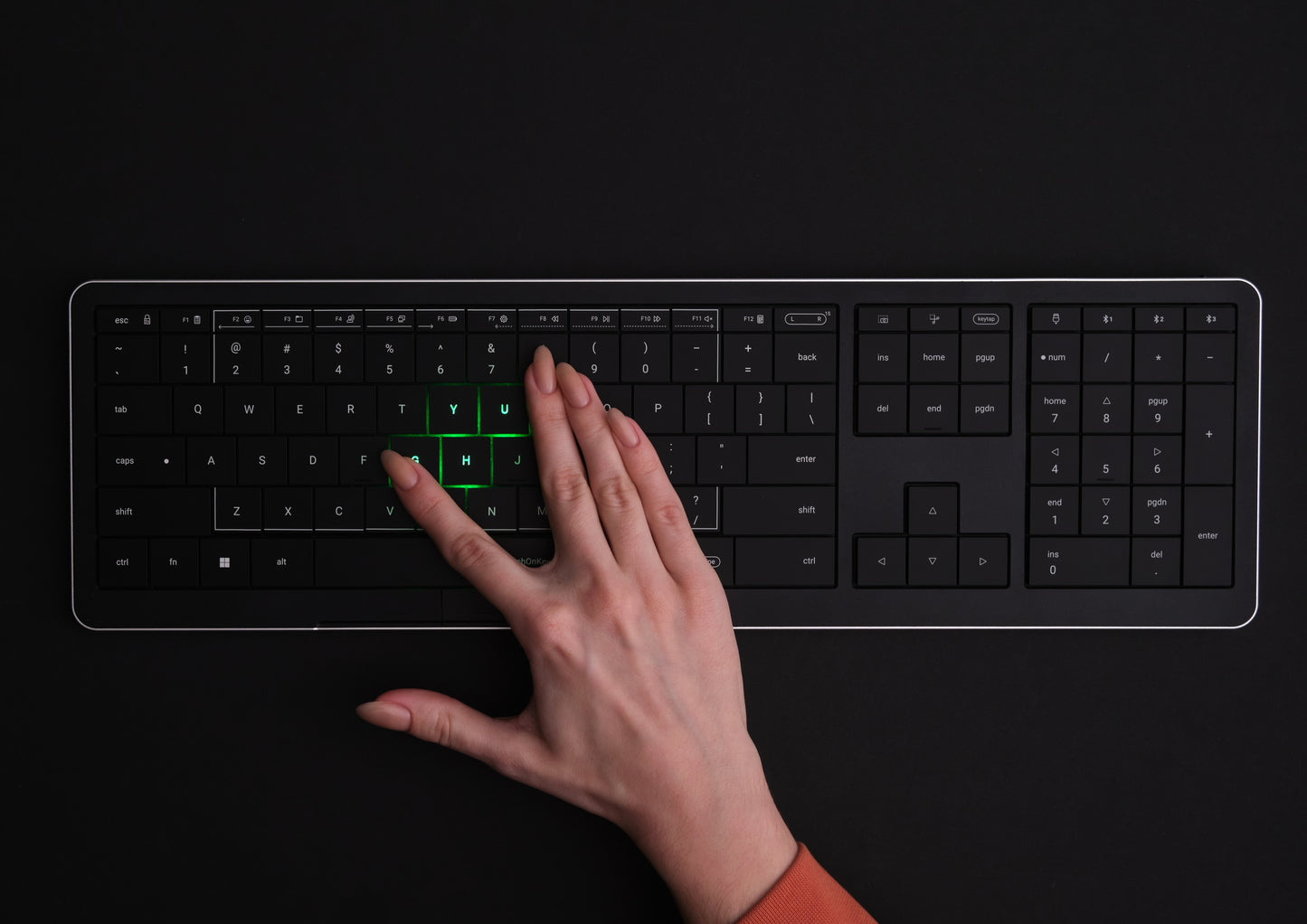 CLEVETURA CLVX 1 RGB Touch-Tastatur Windows/MacBook iMac Schwarz